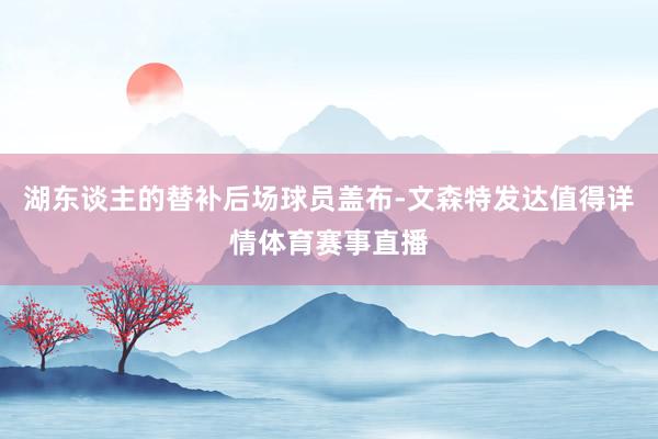 湖东谈主的替补后场球员盖布-文森特发达值得详情体育赛事直播