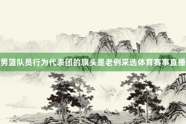 男篮队员行为代表团的旗头是老例采选体育赛事直播