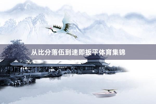 从比分落伍到速即扳平体育集锦