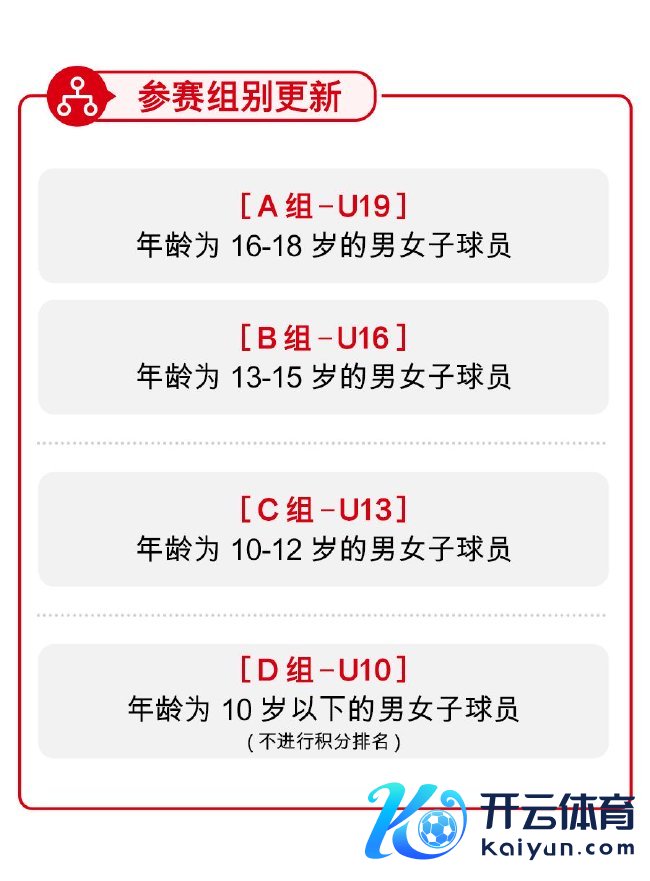 2025年轻少年球员参赛年齿分组法式