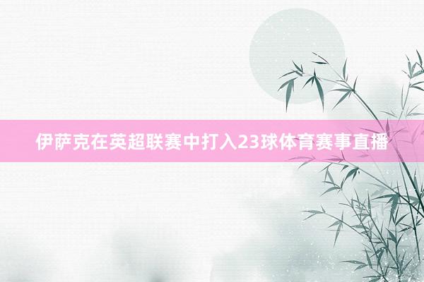 伊萨克在英超联赛中打入23球体育赛事直播