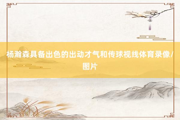 杨瀚森具备出色的出动才气和传球视线体育录像/图片