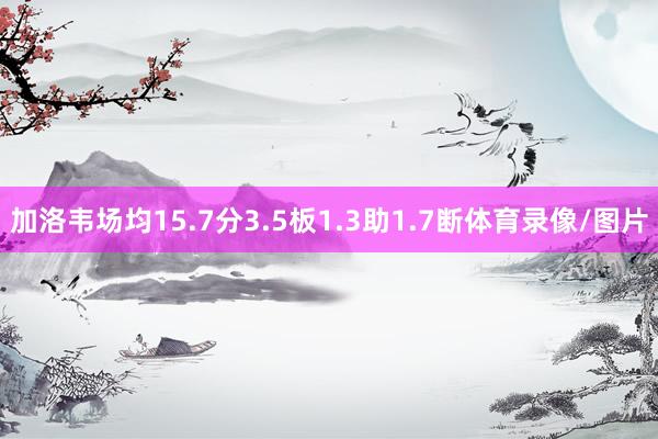 加洛韦场均15.7分3.5板1.3助1.7断体育录像/图片