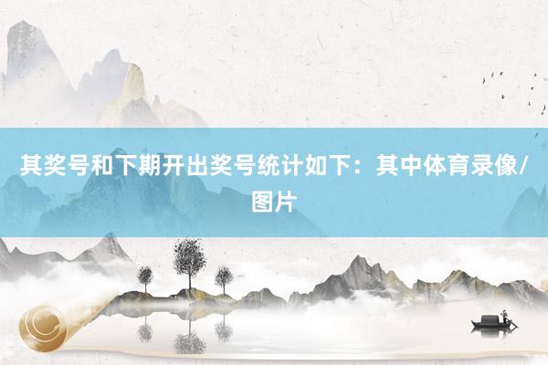 其奖号和下期开出奖号统计如下：　　其中体育录像/图片