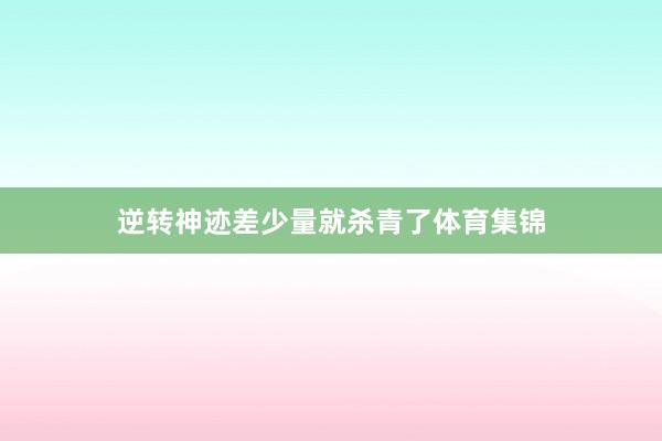 逆转神迹差少量就杀青了体育集锦